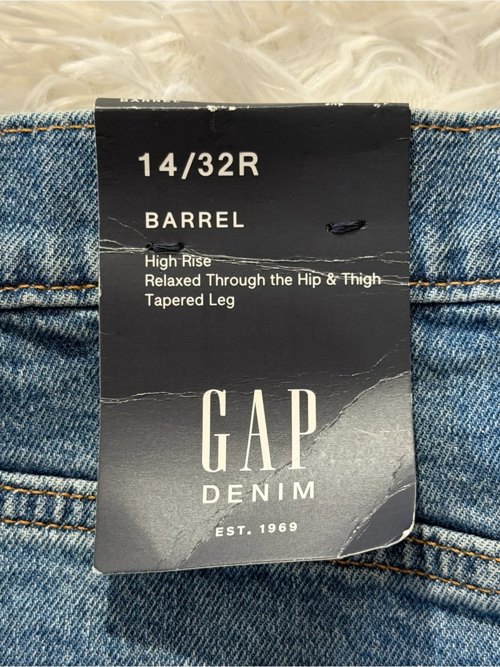 Gap Womens Barrel Jeans Size 14/32 High Rise Blue Relaxed Fit Casual NWT - Picture 4 of 9